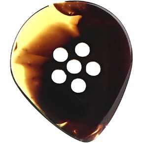 Custom Hand-Made Pick Blade Style Fat Tone Premium thick Pick for Electric Guitar Bass Acoustic Jazz Blues Guitar (Tortie) 2pcs