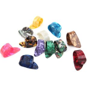 Guitar Thumb Pick,12Pcs Guitar Thumb Pick Celluloid Finger Picks Replacement Instrument Playing Accessories