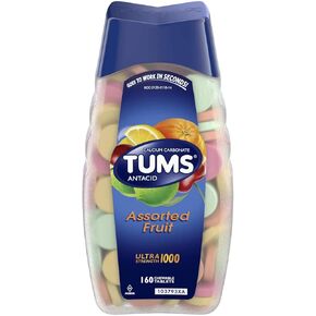 Tums Antacid/Calcium Supplement Tablets, Ultra 1000, Assorted Fruit, Value Size 160-Count (Pack of 4)