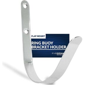 Five Oceans Ring Buoy Bracket Holder, Rail Mount/Flat Mount