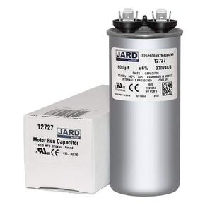 Motor Run Capacitor Round 60 uf MFD 370 Volt VAC 12727