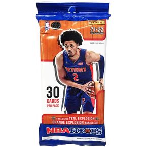 2021-2022 Panini Hoops Basketball Huge Jumbo Fat Cello Pack with 30 Cards! Look for Exclusive Parallels Plus Rookies & Autos of Cade Cunningham, Evan Mobley, Scottie Barnes & Many More!