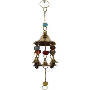 Handicrafts Handmade Multicolor Home & Room Decorative String Wall & Door Hangings with Beads & Brass Bell for Home Decoration & Gifting Purpose (Elephant-Bell)