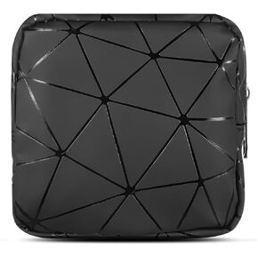 Period Sanitary Bag, Napkin Storage Bag Tampon Bag Tampon Pad Holder for Purse Menstrual Pad Bag Tampon Pouch Portable Feminine Care First Period Kit for Teen Ladies Women(Black)