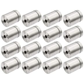 LBY 20pcs Glass Standoff Mount Stainless Steel Wall Standoff,12mm x 50mm(.47''x1.97'') Sign Standoff Screws, Advertising Screws Mounts Glass Acrylic Nail,Stainless Steel Silver