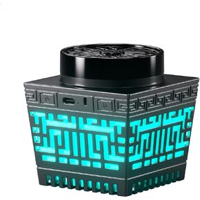 Mini Incense Burner Bakhoor, Telawah Bakhoor Burner Electric, Portable Rechargeable USB Aroma Diffuser with Remote Control Light, Electric Arabian Incense Holder Home Decor（Black