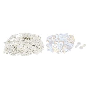 MECCANIXITY Lug Plate Solder Bare Ring Terminal Connector Crimp Silver Tone M4.2(Pack of 1000) and M3.2(Pack of 100)
