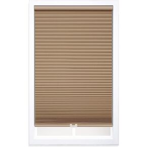 DEZ FURNISHINGS Cordless 1.5" Blackout Cellular Shade, Energy Saver, 24"W x 84"H, Latte