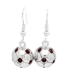 Soccer Ball Dangle Earrings, Half Ball Style