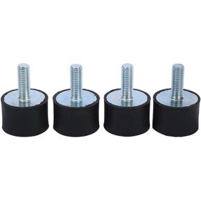 Rubber Mounts Shock Absorber, 4Pcs M6 20 x 15mm Shock Absorber Bushing Anti Vibration Pads Flat Silentblock for Automobile Gasoline Engines Water Pumps Mechanical Equipment