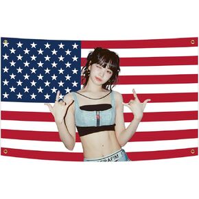 Generic LE SSERAFIM CHAEWON America Tapestry 3X5FT Funny Tapestry,with 4 Brass Grommets,Indoor Tapestry For Decorate Bar Living Room Bedroom University Dormitory in Saudi Arabia