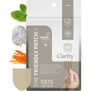 The Friendly Patch – Clarity Mushroom Patches with Lion’s Mane Mushroom, Reishi, Cordyceps & Ashwagandha – Nootropic Energy, Memory, Focus for women and men 8 Pack