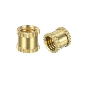 صواميل إدراج مخرشة من uxcell - 100 قطعة M2 × 4 مم طول × 3.2 مم OD أنثى خيط نحاسي ملولب إدراج صامولة تضمين للطابعة ثلاثية الأبعاد