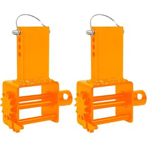 Trailer Stake Pocket Winch, Pack of 4 Heavy Duty Stake Pocket Winch 16200 Lbs Capacity and 5400 Lbs Load Limit for Flatbed Trailer Trucks Winches, Orange