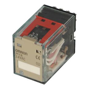 Omron Relay, 4Pdt, 250Vac, 30Vdc, 5A - MY4 24ACS