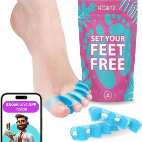 Toe Spacers: Medical-Grade Silicone Toe Separators for Women and Men, Yoga Toes, Toe Spreaders, Toe Straightener, Correct Toes for Bunions and Overlapping Toes 1 pairs