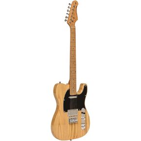 Stagg 6 String Solid-Body Electric Guitar, Right, Natural (SET-PLUS NAT)