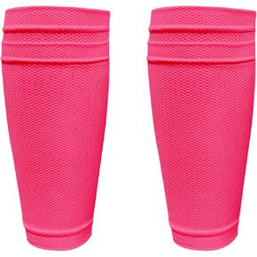 Pink Shin Guard Sleeves, Soccer Shin Guards Compression Sleeve, Pink Breast Cancer Awareness Socks, Sports Calf Compression Sleeve, Leg Performance Support Socks for Soccer Football Volleyball Sports