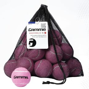 GAMMA Bag of Pressureless Tennis Balls - Sturdy & Reuseable Mesh Bag with Drawstring for Easy Transport - Bag-O-Balls