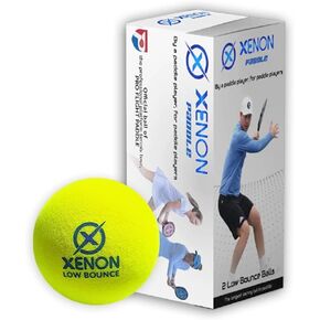 Low Bounce Platform Tennis Balls by Xenon, Warm Weather Play, Bright Yellow, Superb Durability, 2 Balls per Sleeve