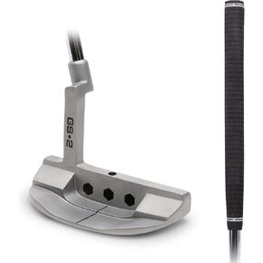 GoSports GS2 Tour Golf Putter – 34" Right-Handed Mallet Putter with Milled Face, Choose Oversized Fat Grip or Traditional Grip