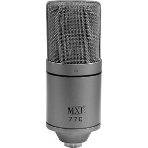 MXL 770 Condenser Microphone for Podcasting, Singing, Home Studio Recording, Gaming & Streaming | XLR | Large Diaphragm | Cardiod (Gray)