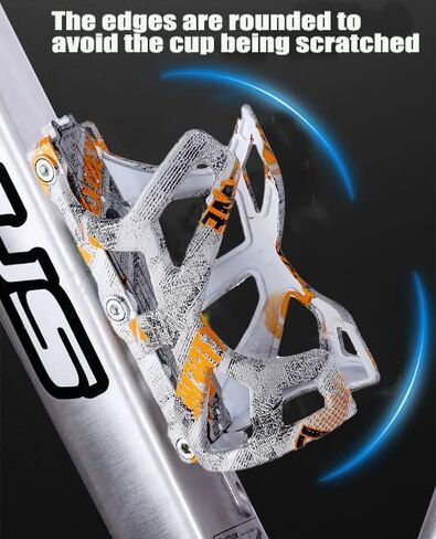Bike Water Bottle Cage, Painted Fashion Durable Water Drink Holder Rack, Lightweight Plastic Water Bottle Holder Cool Charming Cycling Bottle Holder Cages for MTB, Road Bike, Mountain Bike in Saudi Arabia