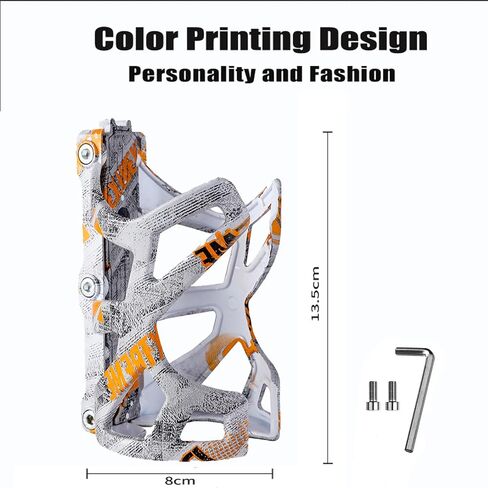 Bike Water Bottle Cage, Painted Fashion Durable Water Drink Holder Rack, Lightweight Plastic Water Bottle Holder Cool Charming Cycling Bottle Holder Cages for MTB, Road Bike, Mountain Bike in Saudi Arabia