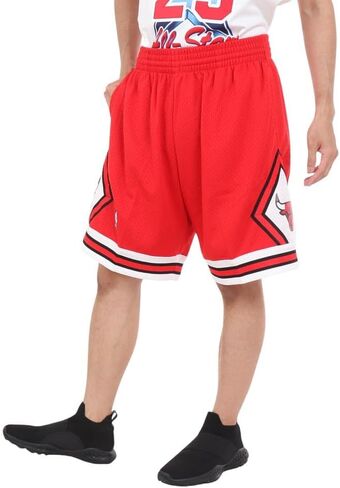Mitchell & Ness NBA Swingman Road Shorts Bulls 97-98 Scarlet LG in Saudi Arabia