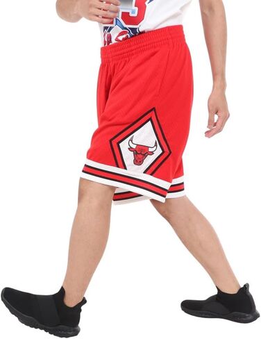 Mitchell & Ness NBA Swingman Road Shorts Bulls 97-98 Scarlet LG in Saudi Arabia