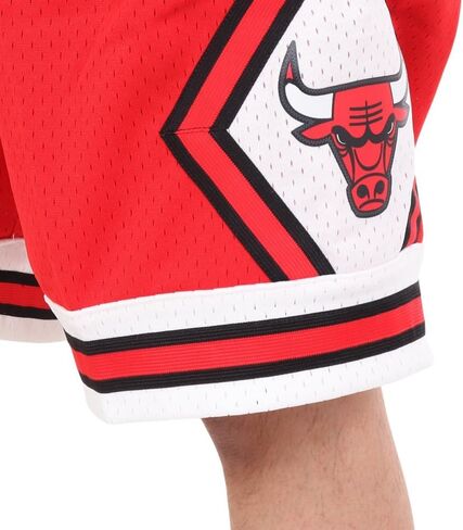 Mitchell & Ness NBA Swingman Road Shorts Bulls 97-98 Scarlet LG in Saudi Arabia