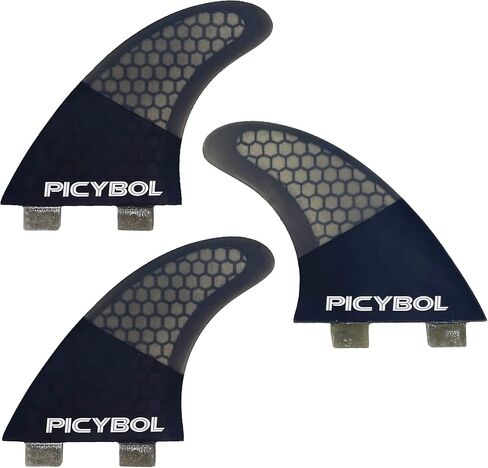 مجموعة Thruster 3 زعانف | زعانف لوح ركوب الأمواج من الألياف الزجاجية G5 على شكل قرص العسل | يعمل مع جميع ألواح التزلج ذات التبويب الواحد in Kuwait