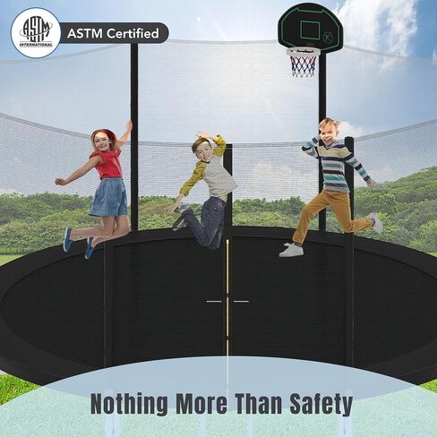8ft/10/12/ft/14FT Trampoline for Kids, Recreational Outdoor Trampolines with Safety Enclosure Net, Basketball Hoop and Ladder,for Kid and Adults,Boys/Girls,for Outdoor in Saudi Arabia