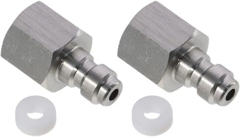 2pcs 8mm Quick-Disconnect Plug Adapter with Sealing O-Ring Accurately 1/8" BSPP Stainless Steel in Saudi Arabia