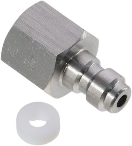 2pcs 8mm Quick-Disconnect Plug Adapter with Sealing O-Ring Accurately 1/8" BSPP Stainless Steel in Saudi Arabia