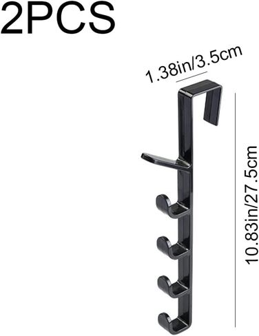 10 Hook Over The Door Hooks, 2 Pcs Over The Door Hooks for Hanging Towel Rack Coat Rack Purse Organizer for Closet Hooks The Door Purse Towel Door Hanger Hook for Door Hat Coat Family in Saudi Arabia