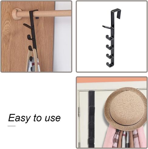 10 Hook Over The Door Hooks, 2 Pcs Over The Door Hooks for Hanging Towel Rack Coat Rack Purse Organizer for Closet Hooks The Door Purse Towel Door Hanger Hook for Door Hat Coat Family in Saudi Arabia