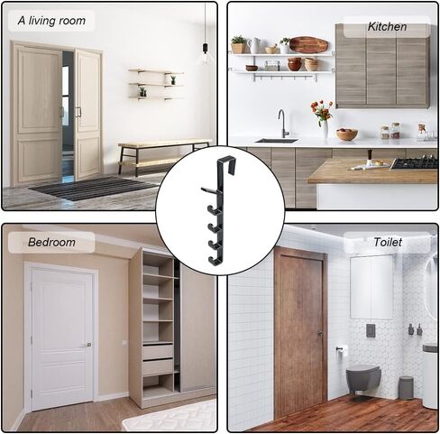10 Hook Over The Door Hooks, 2 Pcs Over The Door Hooks for Hanging Towel Rack Coat Rack Purse Organizer for Closet Hooks The Door Purse Towel Door Hanger Hook for Door Hat Coat Family in Saudi Arabia