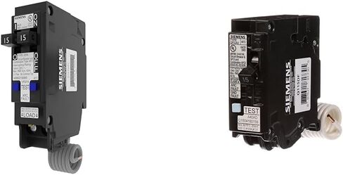 Siemens 15A & 20A 120V 1-Pole Tandem CAFCI Type QTA Circuit Breakers - Feed Two Circuits from One Breaker in Saudi Arabia