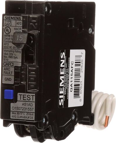 Siemens 15A & 20A 120V 1-Pole Tandem CAFCI Type QTA Circuit Breakers - Feed Two Circuits from One Breaker in Saudi Arabia