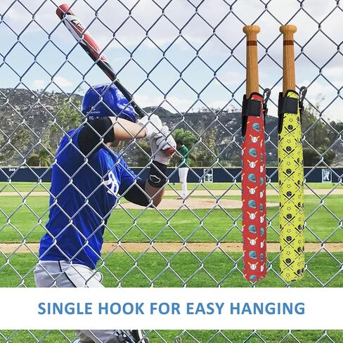 كم الخفاش مع خطاف معلق، 2 عبوة من أكمام الخفاش لمضرب البيسبول رولينجز | مضرب T-Ball، غطاء حماية لتدفئة الخفاش، مقاس عالمي، محمول ومقاوم للماء - للأطفال والشباب والبالغين in Kuwait