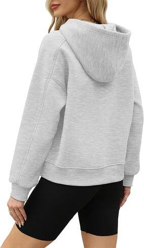 OFEEFAN Hoodies for Womens Sweatshirt Cropped Fall Fashion 2024 Outfits Trendy Fleece Pullover Long Sleeve Tops in Saudi Arabia