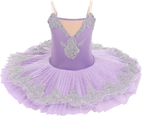 AFAVOM Girls Camisole Skirted Leotard Swan Lake Ballet Dance Outfit Embroidery Tutu Ballerina Princess Dress for Performance in Saudi Arabia