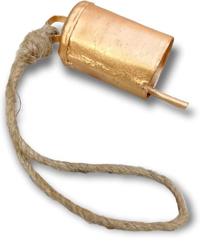 مجموعة من 10 أجراس ذهبية بقرة معدنية مزخرفة من الحديد النحاسي عتيقة زينة معلقة جرس لعيد الميلاد جارلاند ديكور باب شجرة in Kuwait