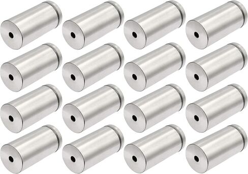 LBY 20pcs Glass Standoff Mount Stainless Steel Wall Standoff,12mm x 50mm(.47''x1.97'') Sign Standoff Screws, Advertising Screws Mounts Glass Acrylic Nail,Stainless Steel Silver in Saudi Arabia