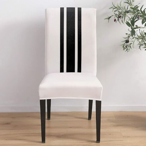 Dining Chair Slipcover, Merry Christmas Tree Leopard Red Green Black White Plaid Snowflakes Winter Chair Protector Stretch Parsons Chair Covers for Dining Room, Restaurant, Kitchen, Party, Set of 4 in Saudi Arabia
