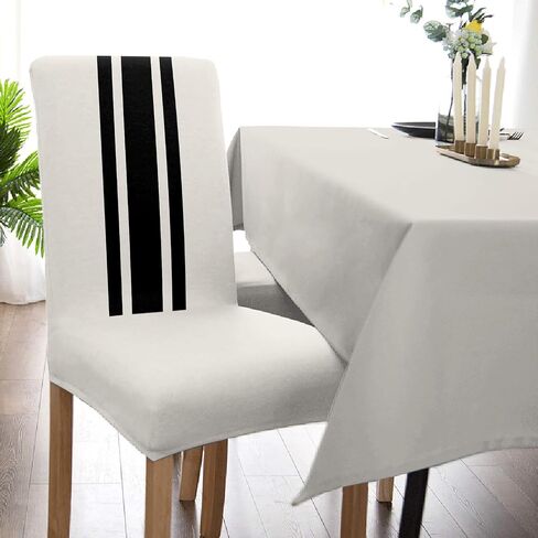 Dining Chair Slipcover, Merry Christmas Tree Leopard Red Green Black White Plaid Snowflakes Winter Chair Protector Stretch Parsons Chair Covers for Dining Room, Restaurant, Kitchen, Party, Set of 4 in Saudi Arabia