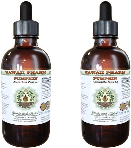 Hawaii Pharm Pumpkin Alcohol-FREE Liquid Extract, Pumpkin (Cucurbita pepo L.) Dried Seed Glycerite Natural Herbal Supplement, USA 2 fl.oz in Saudi Arabia
