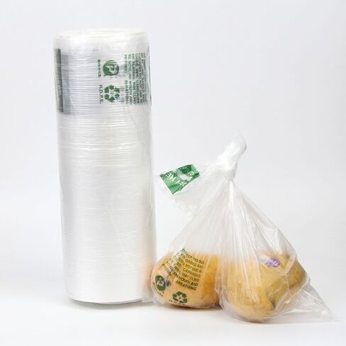 Fit Meal Prep 650 Ct 12 "x 20" لفة حقيبة إنتاج بلاستيكية كبيرة، مصنوعة في الولايات المتحدة من البولي إيثيلين عالي الكثافة، موفر لتخزين الطعام الشفاف المتين لأكياس البقالة والوجبات الخفيفة والمخبوزات والفواكه in Saudi Arabia