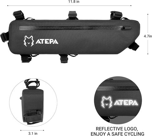 ATEPA حقيبة إطار الدراجة 2L/4L حقيبة دراجة أعلى أنبوب حقيبة الدراجة للدراجات دراجة سرج حقيبة الدراجة الحقيبة تحت مقعد لدراجة الطريق الجبلية مقاوم للماء سعة كبيرة in Kuwait